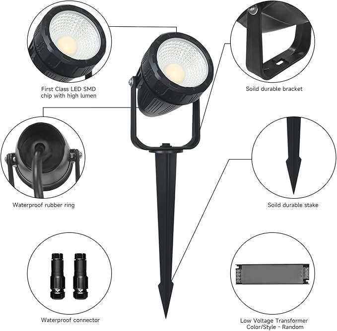 Low Voltage Safety Landscape Lights Outdoor: 7W 840LM LED Landscape Lighting - Image 8