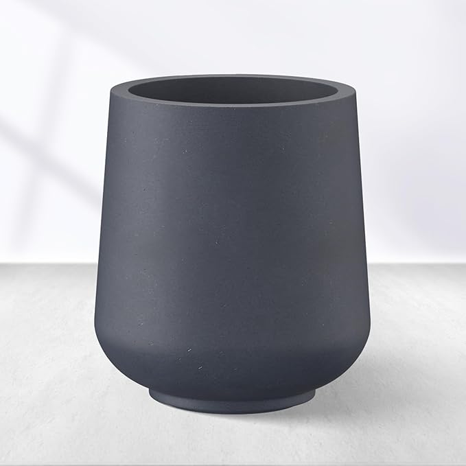 Kante 15.3" Dia Round Concrete Planter, Outdoor Indoor Large Plant Pots by Kante