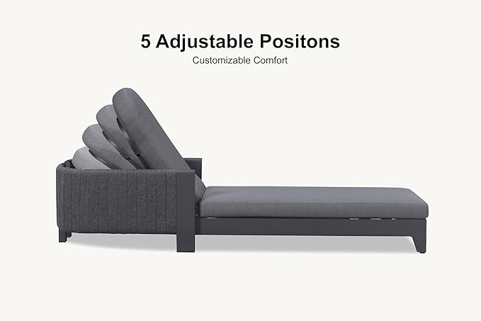 PURPLE LEAF Outdoor Daybed Sun Chaise Lounge Chairs - Image 8