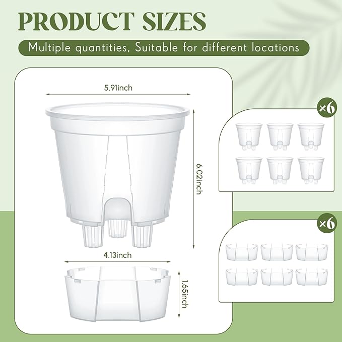 Self Watering Pots for Indoor Plants - Image 2