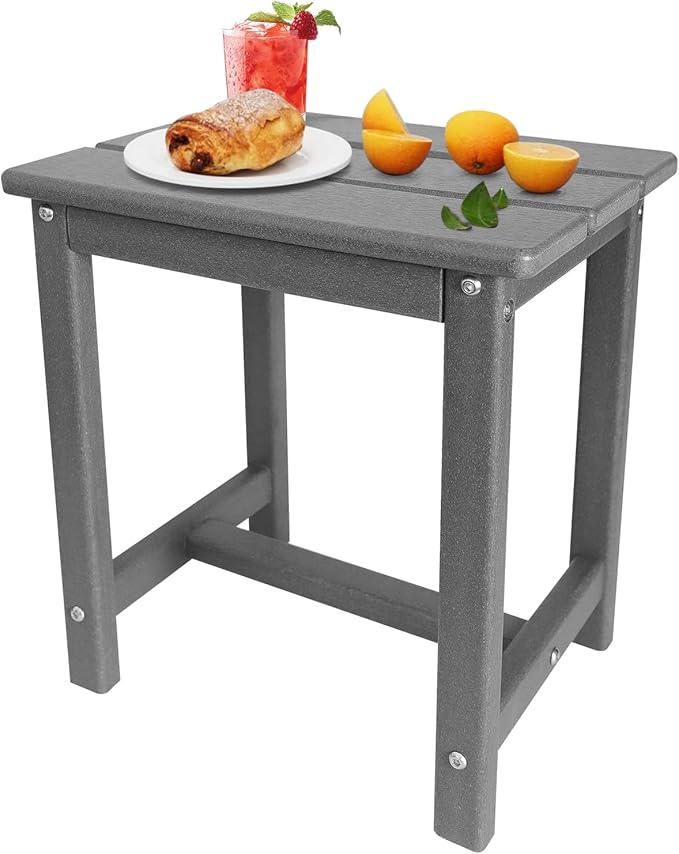 Adirondack Square Side Table, one-Tier Outdoor end Table, Patio Side Table - Image 7