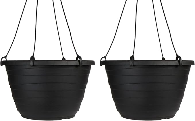 The HC Companies 13 Inch Wrapt Hanging Planters, Lightweight UV-Resistant by TheHCCompanies