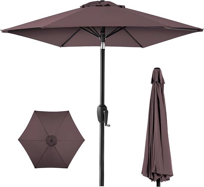 Best Choice Products 7.5ft Heavy-Duty Round Outdoor Market Table Patio Umbrella by BestChoiceProducts