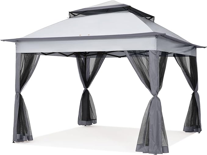 COOSHADE 11x11 Pop Up Gazebo Tent Outdoor Canopy Patio Shelter - Image 2