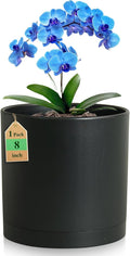 8 Inch Medium Plant Pots for Indoor Outdoor Plants, Cylinder Deep Flower Pots by WSMKSZ