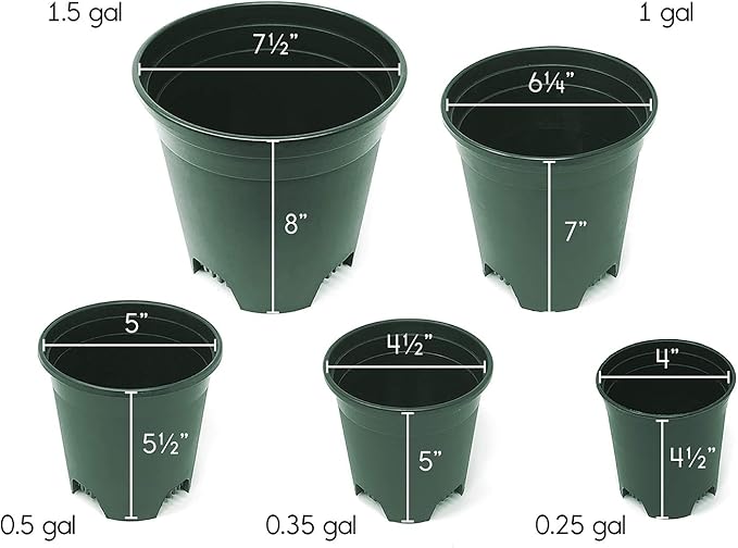 4 Inch Nursery Pot Green Plastic Planters - Image 5