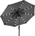 Best Choice Products 10ft Solar Polyester LED Lighted Patio Umbrella w/Tilt by BestChoiceProducts