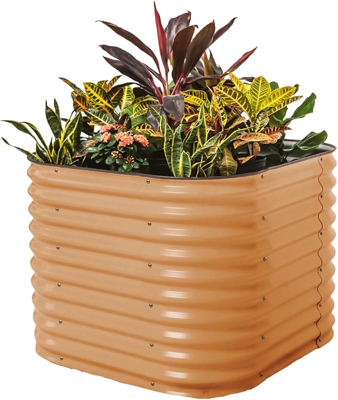 32" Extra Tall Raised Garden Bed Kits, 3.5 x 3.5 x 2.7ft Raised Planter Box by VegoGarden