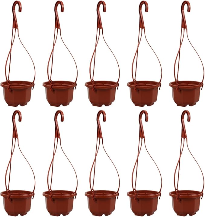 YARNOW 10 Pack Plastic Hanging Planters by YARNOW