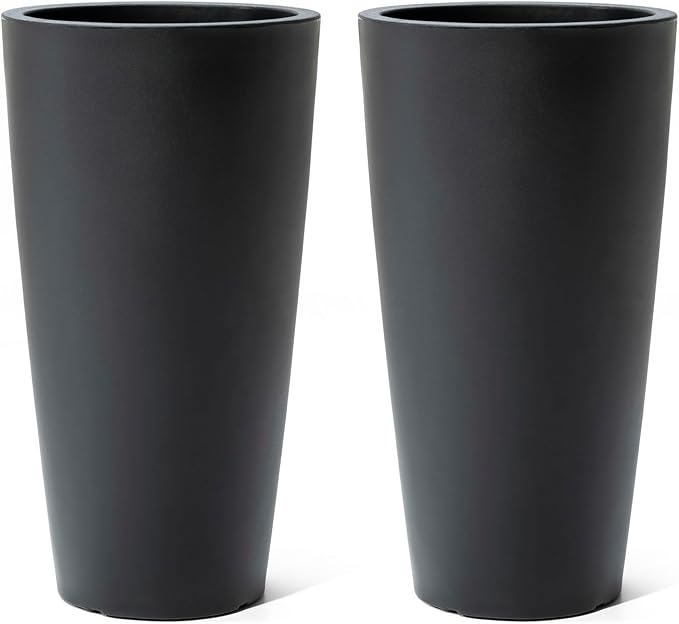 Step2 Tremont Tall Round Tapered Planter, Indoor/Outdoor Plants, Efficient by Step2