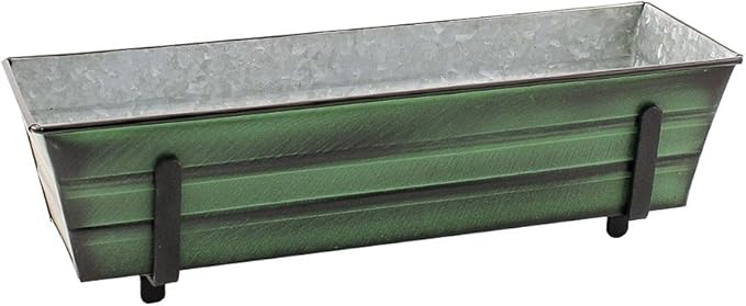Achla Designs Galvanized Window Flower Box Planter-Green-Small - Image 4