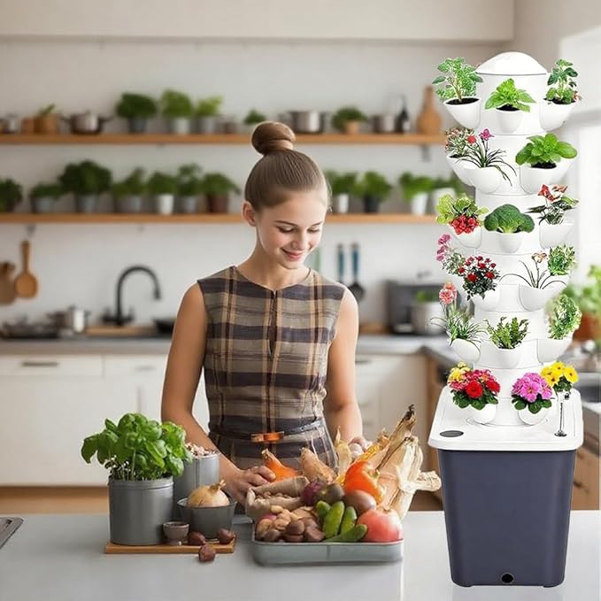 Hydroponics Growing System, 30 pods Hydroponics Tower Growing System Indoor - Image 5