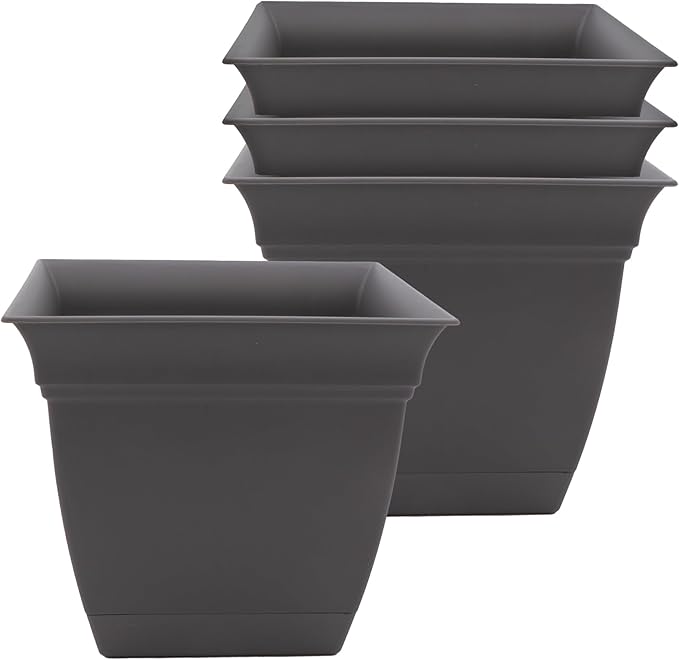 The HC Companies 8 Inch Eclipse Square Planter Pots by TheHCCompanies