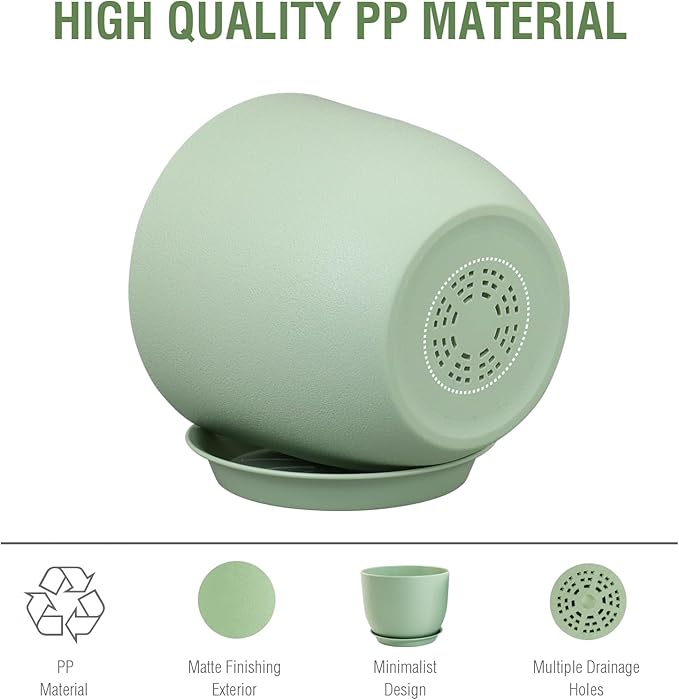 12 inch Big Plant Pots, Plastic Planters - Image 3