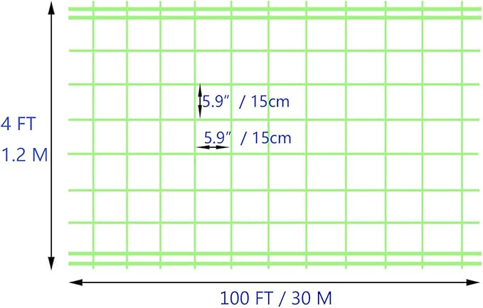 Green Trellis Netting 4x100 ft Heavy Duty Garden Netting Polypropylene Plant - Image 2