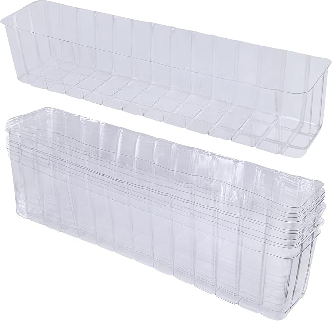 10 Pcs Plastic Planter Liners Clear Rectangular Plastic Liners by Winlyn