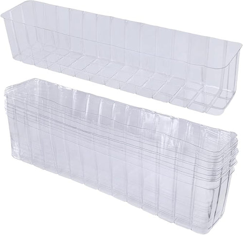 10 Pcs Plastic Planter Liners Clear Rectangular Plastic Liners by Winlyn