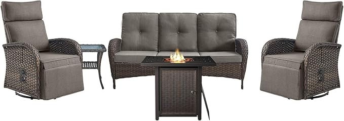 Belord 5 Piece Wicker Patio Furniture Set by Belord