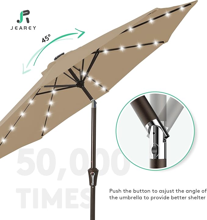 JEAREY 9FT Outdoor Patio Umbrella - Image 8