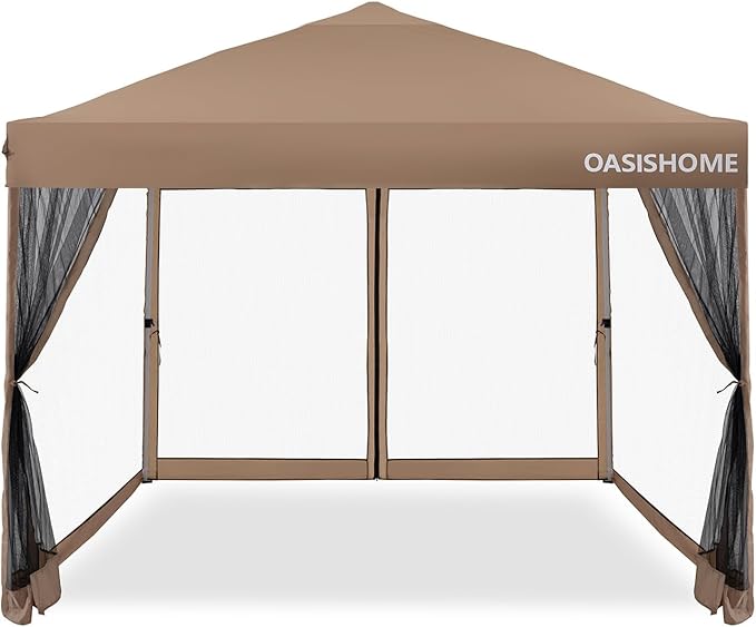 OASISHOME 10'x10' Pop-Up Gazebo Canopy Tent by OASISHOME