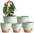 Self Watering Planter Pots Set of 5 by SESUN-E