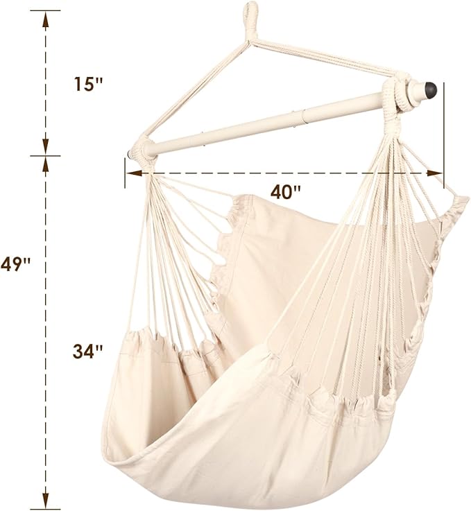 Highwild Hammock Chair Hanging Rope Swing - Image 6