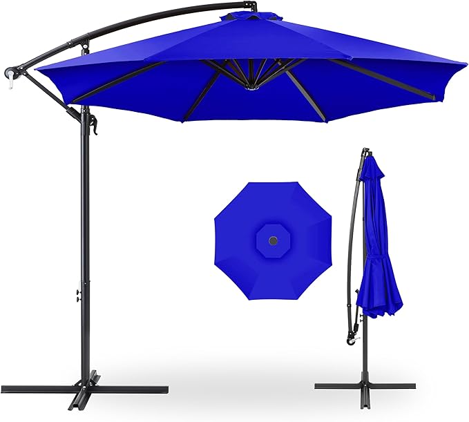 Best Choice Products 10ft Offset Cantilever Hanging Market Patio Umbrella by BestChoiceProducts