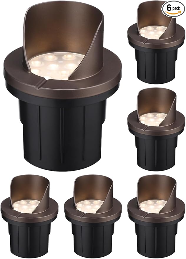 LEONLITE Dia. 4 Inch Well Lights Landscape LED In Ground, Shielded Top by LEONLITE