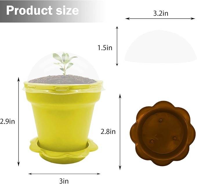 PURPLE STAR 1N 25 Packs Cupcake Plant Nursery Pots - Image 3
