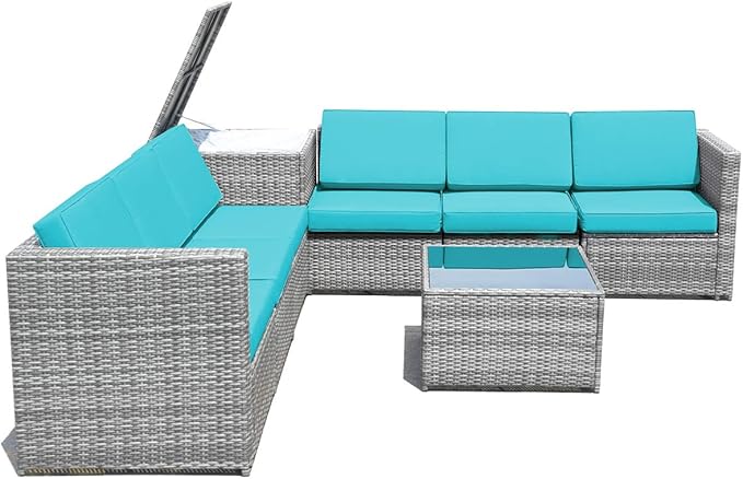 Tangkula 8 Pieces Wicker Patio Furniture Set - Image 9