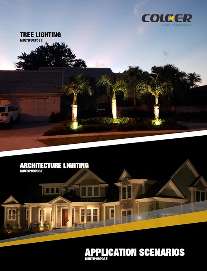COLOER Brass Landscape Spotlights, 6 Pack Spot Lights Outdoor - Image 7