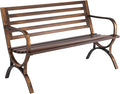 VEVOR Outdoor Bench, 50 inch, Carbon Steel Metal Frame by VEVOR