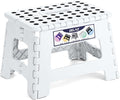 Delxo 9 Inch Folding Step Stool, Portable Collapsible Step Stool by Delxo