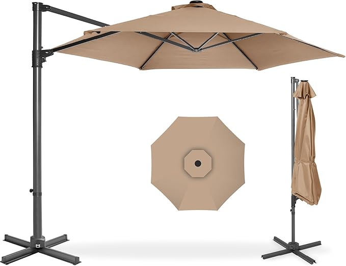 Best Choice Products 10ft Offset Cantilever Hanging Market Patio Umbrella by BestChoiceProducts
