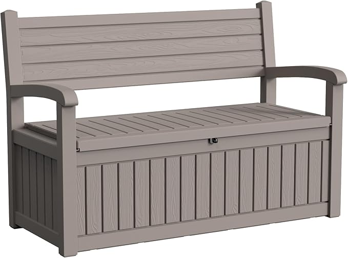 DRATO 75 Gallon Storage Bench Deck Box Outdoor Indoor, Lockable Durable by DRATOprovidesawarmandcozy