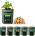 Delxo 5 Pack 7 Gallon Potato Growing Bags, Planter Garden Grow Bags by Delxo