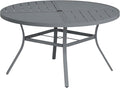 VICLLAX Round Patio Table with Adjustable Umbrella Hole by HOME