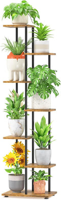 LASZOLA Black 6 Tiered Wood Plant Stand Indoor by LASZOLA