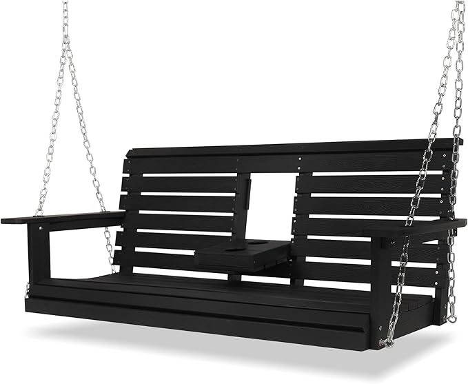 Poly Lumber 3-Seat Porch Swing, HIPS 5-Feet Bench Swing by Mosbrisa
