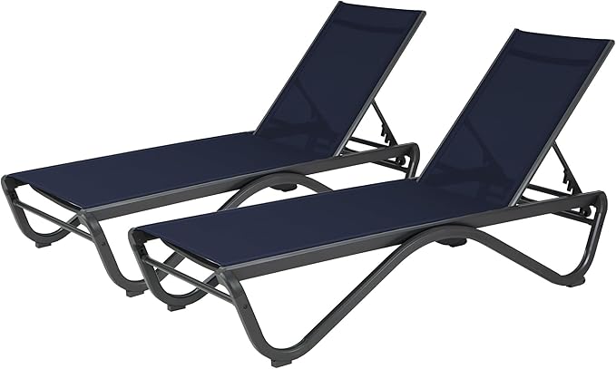 Kozyard Outdoor Chaise Lounge Chair, Full Aluminum Frame, Adjustable Reclining - Image 9