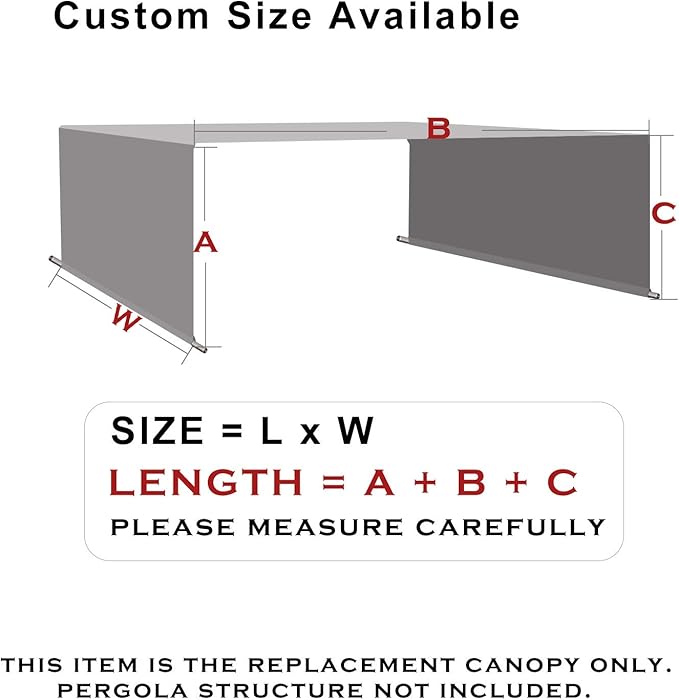 Universal Pergola Replacement Canopy Shade Cover - Image 5