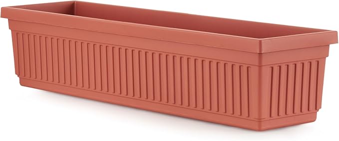 HC Companies 30 Inch Long Fluted Venetian Garden Window Container Planter Box - Image 2