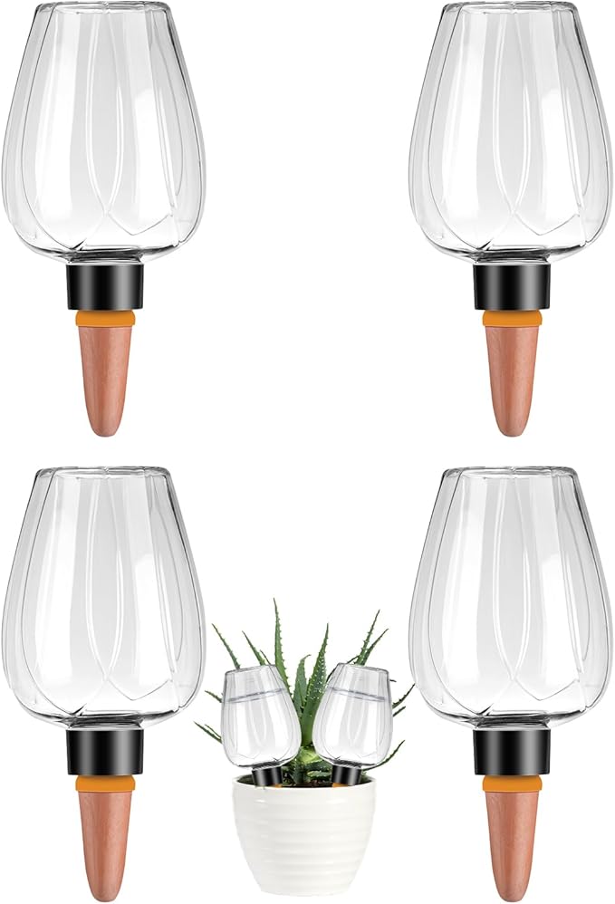 4 Pcs Plant Watering Globes Self Watering Planter Insert Plants Top Fill Water by Unknown