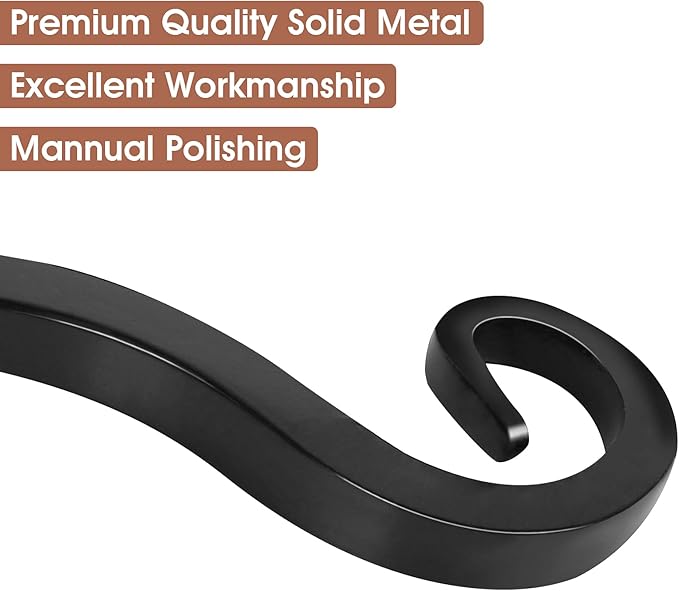 Jardim 2 Pack 10 Inch Premium Decorative Metal Iron Wall Hangers - Image 3