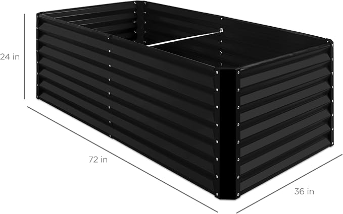Best Choice Products 6x3x2ft Outdoor Metal Raised Garden Bed, Deep Root Box - Image 8
