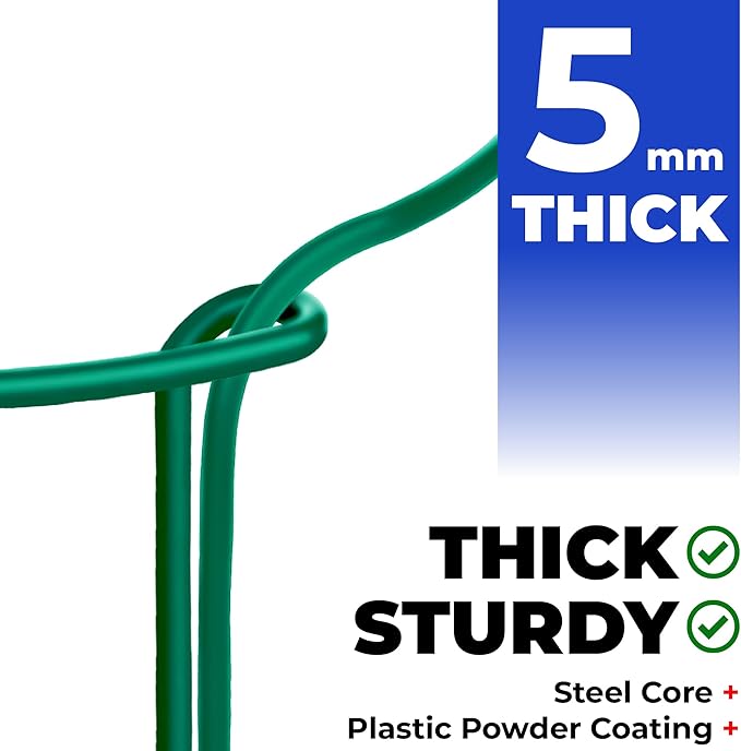 K-Brands Tall Plant Support Stakes – 10"W x 24"H Half Round Peony Cages and - Image 3