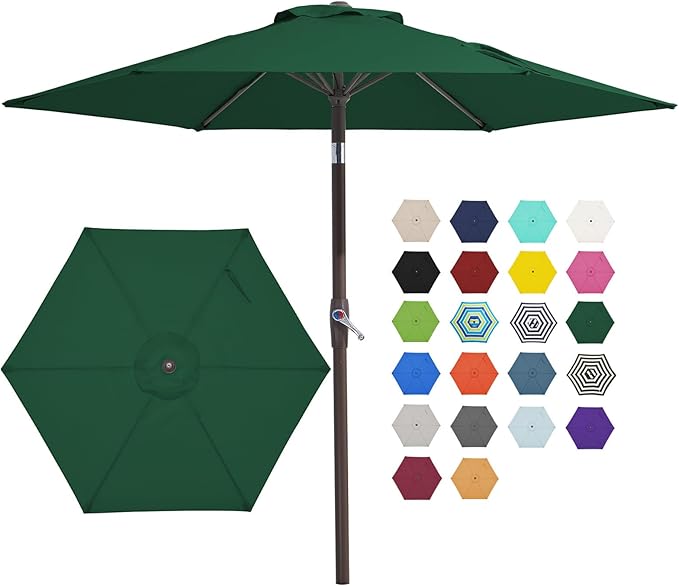 JEAREY 7.5FT Patio Umbrella Outdoor Market Umbrella by JEAREYOutdoorsCollection