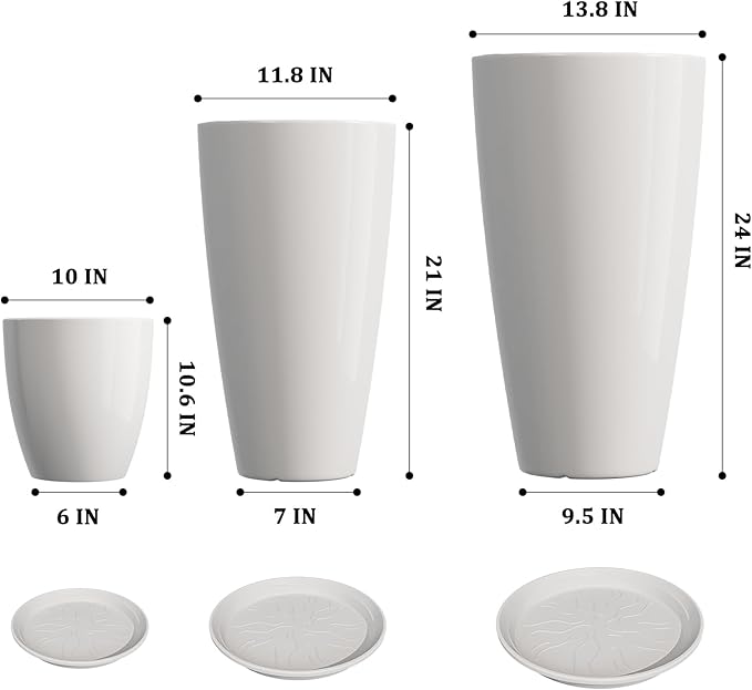 QCQHDU 24, 11 inch Large Planters - Image 3