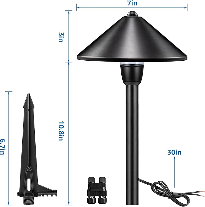 SUNVIE Low Voltage Landscape Lights 3W LED Pathway Lights Low Voltage 3000K - Image 6