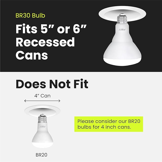 Feit Electric BR30 LED Light Bulbs, 100W Equivalent, E26 Standard Base - Image 10